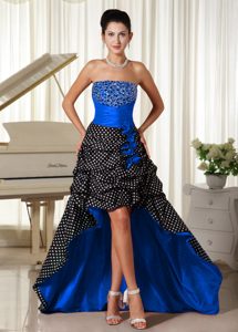 Memorable Beaded High-low Prom Homecoming Dresses in Special Fabric