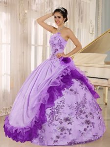 Turn Heads Dress for Quinceanera with Appliques and Hand Made Flowers
