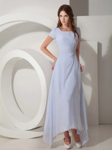 Impressive Empire Scoop Beach Wedding Dress to Ankle-length in Chiffon