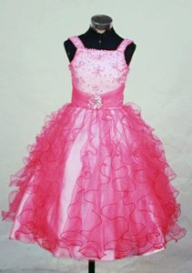 Brand New Red Organza Beaded Beauty Pageant Dresses with Ruffles in 2013