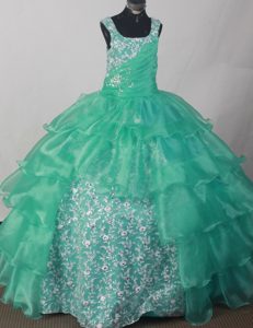 Popular Sweetheart Flower Girl Pageant Dresses with Appliques and Ruching