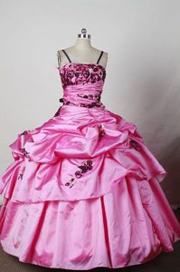 Discount Little Girl Pageant Dresses with Spaghetti Straps and Appliques on Sale