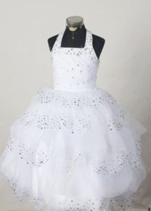 Wholesale Halter Top Simple Ball Gown Pageant Dresses for Girls with Beading
