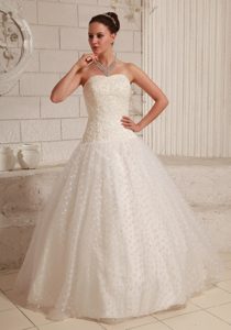 New Strapless Ball Gown Special Wedding Dress with Appliques