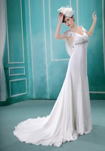 2014 V-neck Neckline Sequins and Rhinestones Decorated Wedding Gown Dress