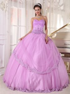 Sweetheart Graceful Quinceaneras Dresses in Taffeta and Tulle in Lavender