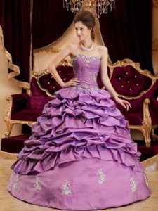 Military Ball Gown Sweetheart Quinceanera Dresses in Taffeta in Lavender