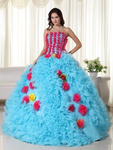 2016 Colorful Quinceanera Gowns Dress in Organza with Beading