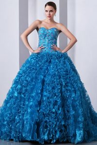 Breathtaking Sweetheart Dress for Quinceanera in Blue
