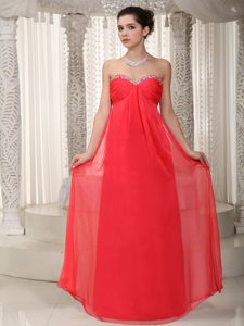 Special V-neck Lovely Prom Maxi Dress in Chiffon with Beading Best Seller