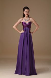 Purple Sweetheart Taffeta and Chiffon Maxi Dress with Beading Best Seller