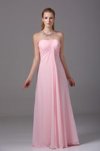 Recommended Empire Long Pink Chiffon Prom Maxi Dress for Girls