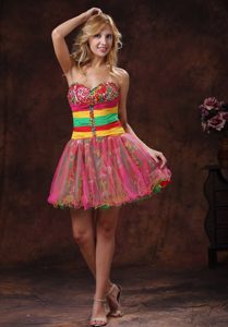 Sweetheart Multi-color Best Seller Celebrity Nightclub Dress with Beading