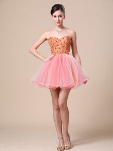 Colorful Sweetheart Holiday Party Dresses with Beaded Bodice in Organza