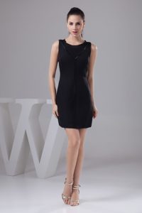 Simple Black Scoop Party Dresses for Cocktail of Mini-length in 2014 for Women