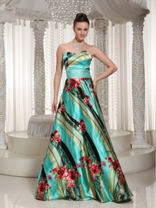 2013 New Style Sweetheart Colorful Printing Prom Dress Best for Girls