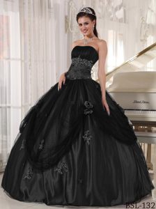 New Quinceanera Gown with Beading in Black