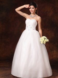 Sweetheart Beaded 2013 New Arrival Taffeta and Tulle Dress for Wedding
