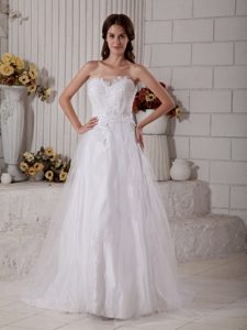 Magnificent Sweetheart Church Wedding Dresses with Appliques