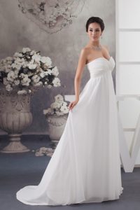 Memorable Sweetheart Ruched and Beaded Wedding Dresses