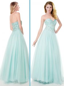 Extravagant Sleeveless Zipper Floor Length Beading Prom Dresses