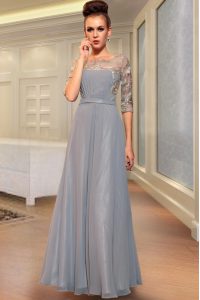 Stunning Half Sleeves Beading and Embroidery Side Zipper Dress for Prom
