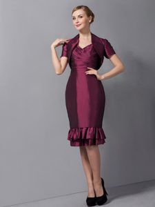Famous Burgundy Column Straps Ruche Mother in Law Dresses in Taffeta