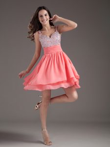 Perfect Straps 2013 Short Prom Dresses with Beading on Wholesale Price