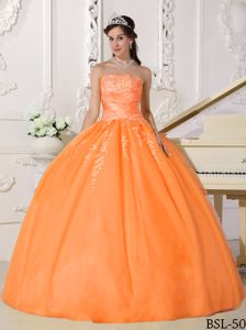 Romantic Quinceanera Dresses in Taffeta and Tulle in Orange Red