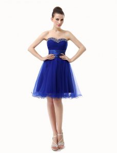 Exceptional Organza Sleeveless Knee Length Prom Party Dress and Ruffled Layers and Sequins and Ruching