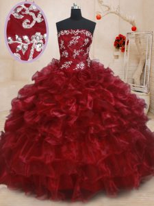 Captivating Organza Sleeveless Floor Length Vestidos de Quinceanera and Beading and Ruffles and Ruffled Layers
