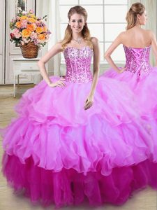 Multi-color Quinceanera Dresses Military Ball and Sweet 16 and Quinceanera and For with Ruffles and Sequins Sweetheart S