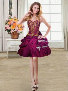 Cheap Sleeveless Lace Up High Low Beading and Appliques and Pick Ups Prom Party Dress