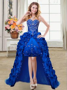 Sleeveless Beading and Embroidery and Pick Ups Lace Up Homecoming Dress