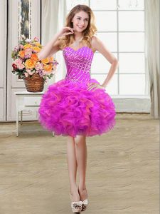 Flare Multi-color Sleeveless Organza Lace Up Prom Dress for Prom and Party