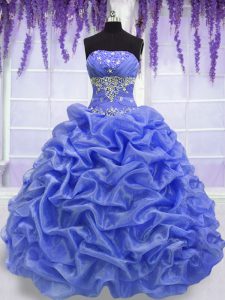 Fantastic Sleeveless Lace Up Floor Length Beading and Pick Ups Quinceanera Gowns