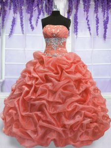 Admirable Sleeveless Lace Up Floor Length Beading 15th Birthday Dress