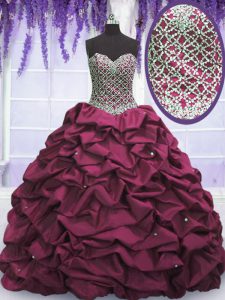 Sweet Sleeveless Lace Up Floor Length Beading and Sequins and Pick Ups Quinceanera Dresses