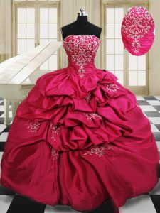 Sleeveless Beading and Embroidery and Pick Ups Lace Up Sweet 16 Quinceanera Dress