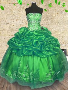 Sleeveless Beading and Embroidery Lace Up Quinceanera Dress