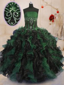 High End Floor Length Ball Gowns Sleeveless Multi-color Quinceanera Gowns Lace Up