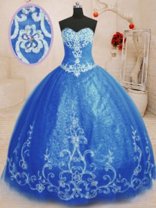 Excellent Sleeveless Lace Up Floor Length Beading and Appliques Quinceanera Dress