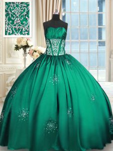 Customized Teal Vestidos de Quinceanera Military Ball and Sweet 16 and Quinceanera and For with Beading and Appliques an