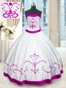 Wonderful Sleeveless Beading and Embroidery and Belt Lace Up Quinceanera Dress
