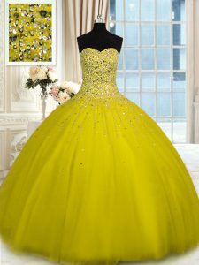 Admirable Sleeveless Beading Lace Up Quinceanera Dresses