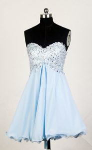 Strapless Beading Chiffon Prom DressCourt with Sweetheart Neck for 2014