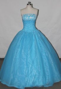 Simple Quinceanera Real Sample Dresses with Appliques on Sale