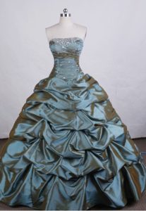 Affordable Ball gown Quinceanera Dresses with Pick Ups and Beading