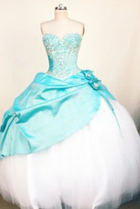 Popular Beaded Sweetheart Light Blue Quinceanera Dress with Beading on Sale