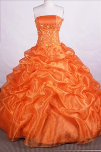 New Beautiful Beaded Quinceanera Dresses in Organza with Pick Ups
